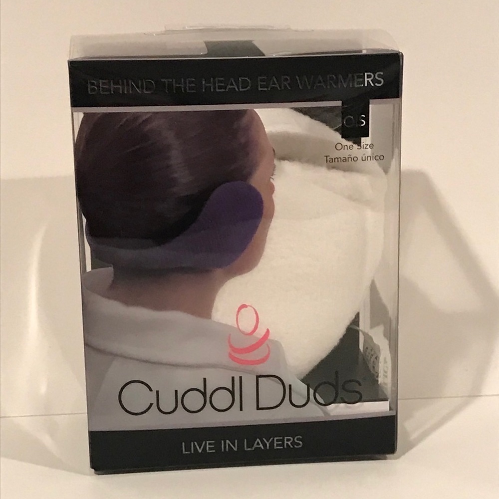 NWT! Cuddl Duds ivory behind the head ear warmers